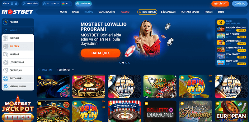 Mostbet AZ Azərbaycanda etibarlı online casino və mərc